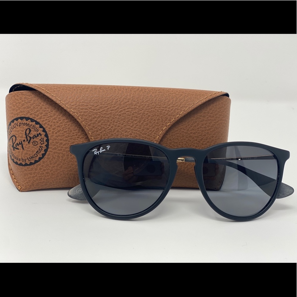RAY BAN ERIKA Sunglasses, Polarized, Black 54MM